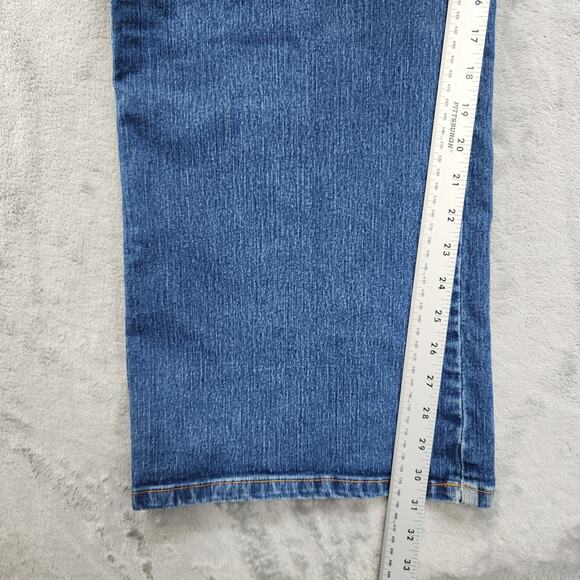 Woman Within Jeans Womans 30W Blue Perfect Relaxed Bootcut Stretch Cotton Denim - Picture 11 of 13